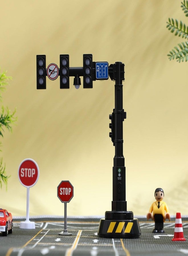 Toddmomy Interactive Traffic Light Model, Traffic Light Toy for Kids for Sand Table Dollhouse Landscape Decoration - Image 4